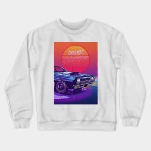 Dodge Charger with 1980's style Crewneck Sweatshirt